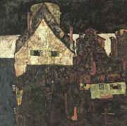 Egon Schiele The Small City I (Dead City VI) (mk12) oil on canvas